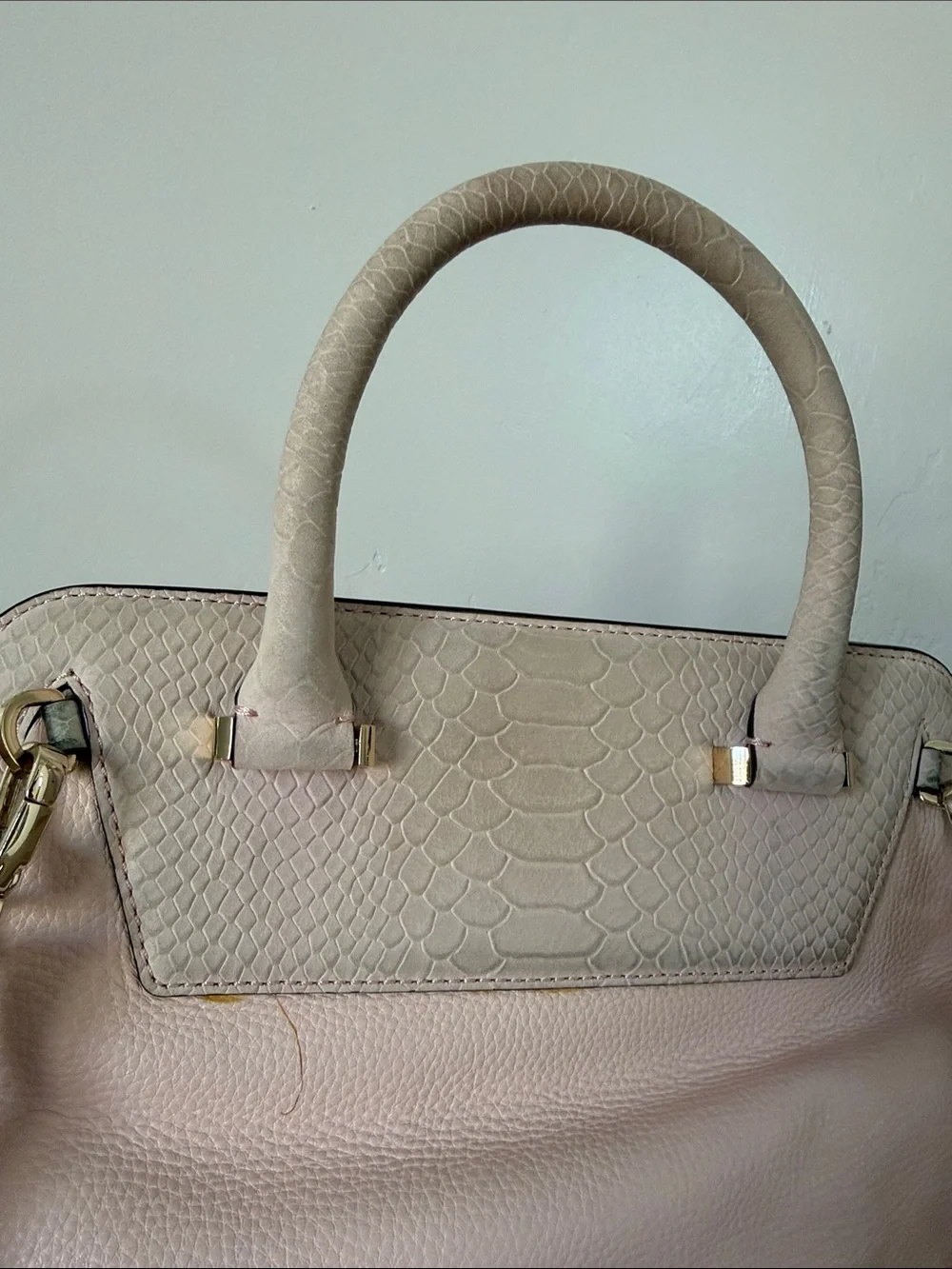 kate spade Blush Pink Textured Leather Top-Handle Satchel